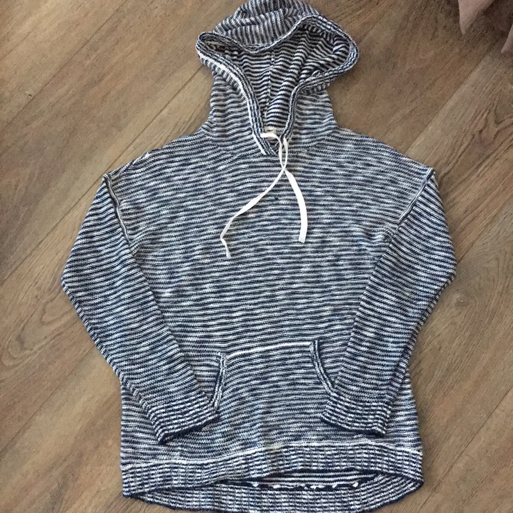 Pink rose hooded sweater